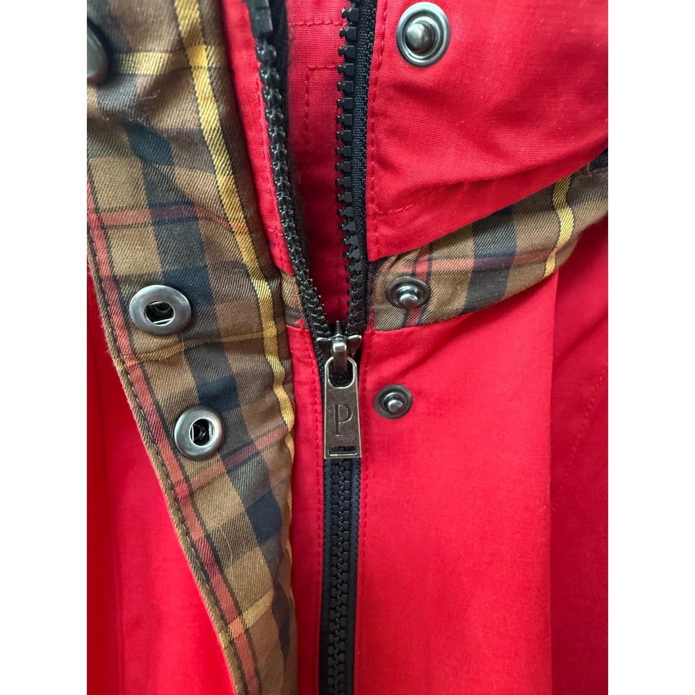 NWOT Pendleton Hooded Water Resistant Rain Coat Womens M Red Plaid Liner - Picture 4 of 10